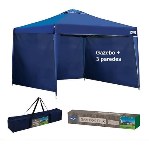 Gazebo Tenda Articulado "Mor" Sanfonada 3x3  C/ OU S/ Paredes Praia Camping Feira