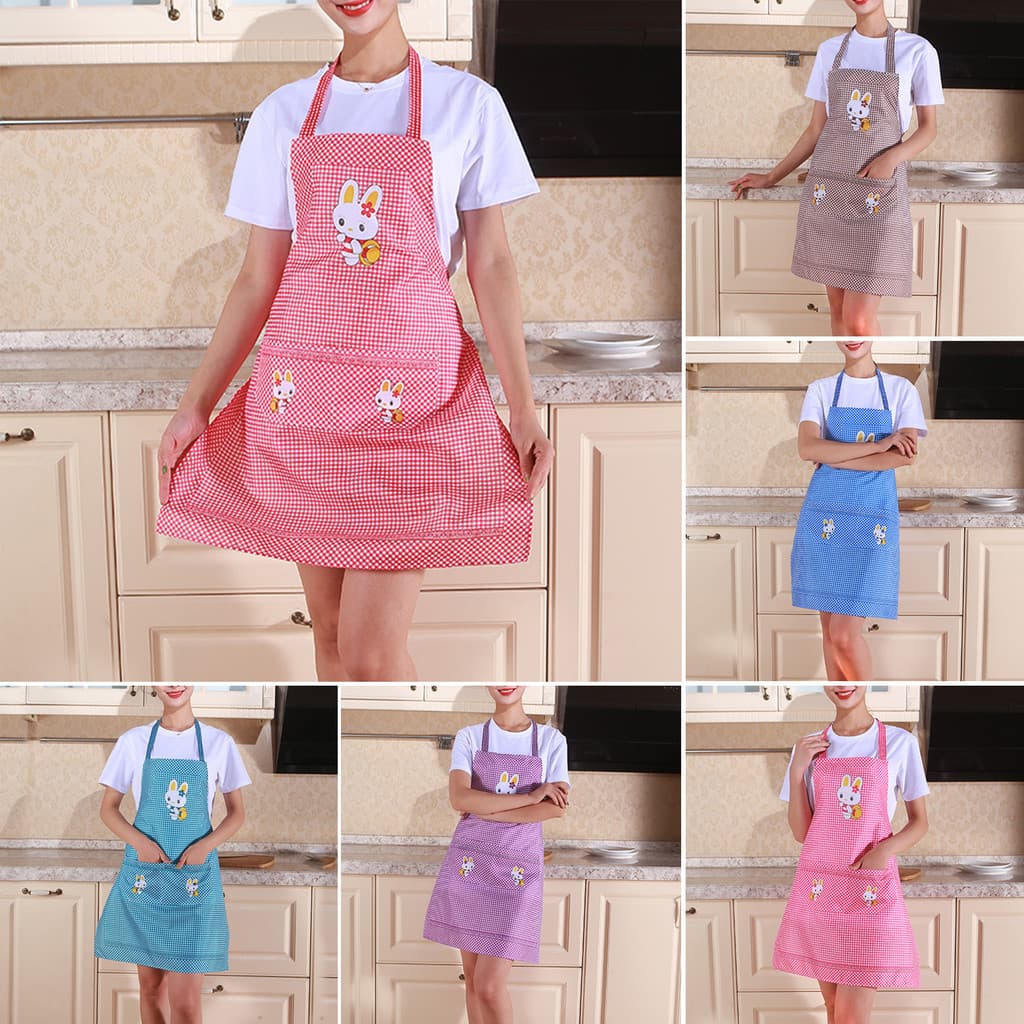 Bhqqy_ Kitchen Avental Sem Mangas À Prova D'água De Óleo Ferramentas De Limpeza Doméstica Ajustáveis De Bolso Duplo E Fo