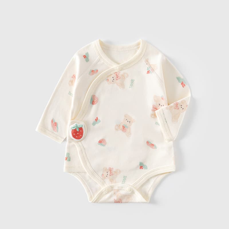 Bebê bebê macacão primavera outono estilo bebê triângulo macacão puro algodão desossado classe um macacão recém-nascido