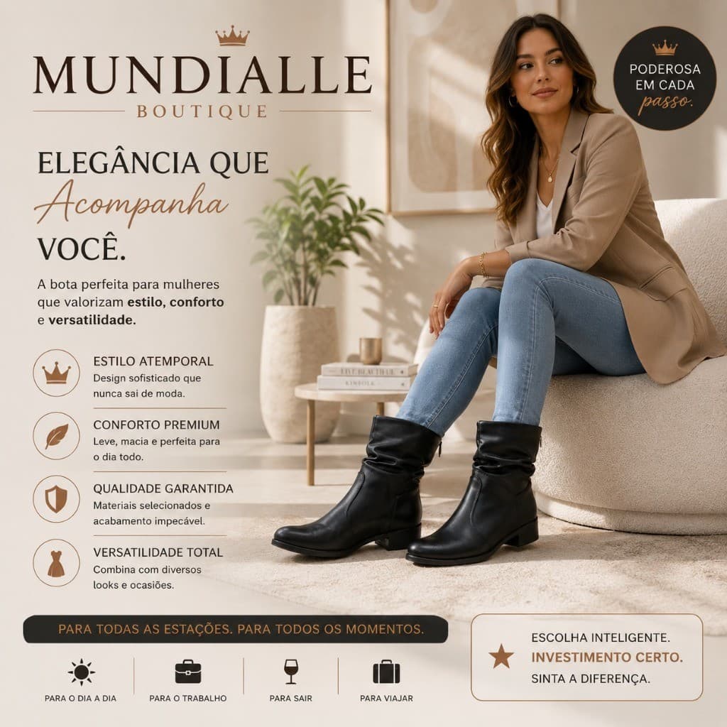 Bota Feminina Conforto Cano Baixo Envio Imediato!!!