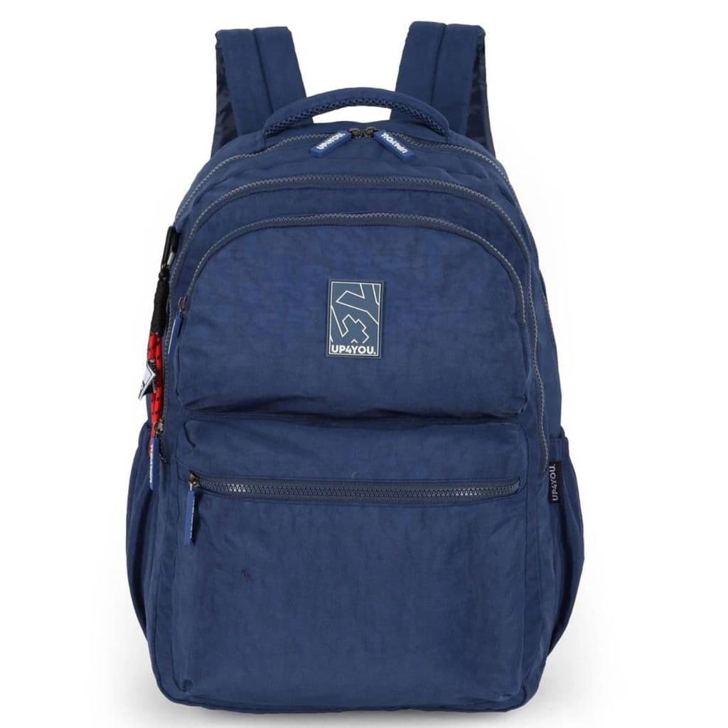 Mochila Costas Grande Juvenil Crinkle 4Y Notebook Up4you Azul