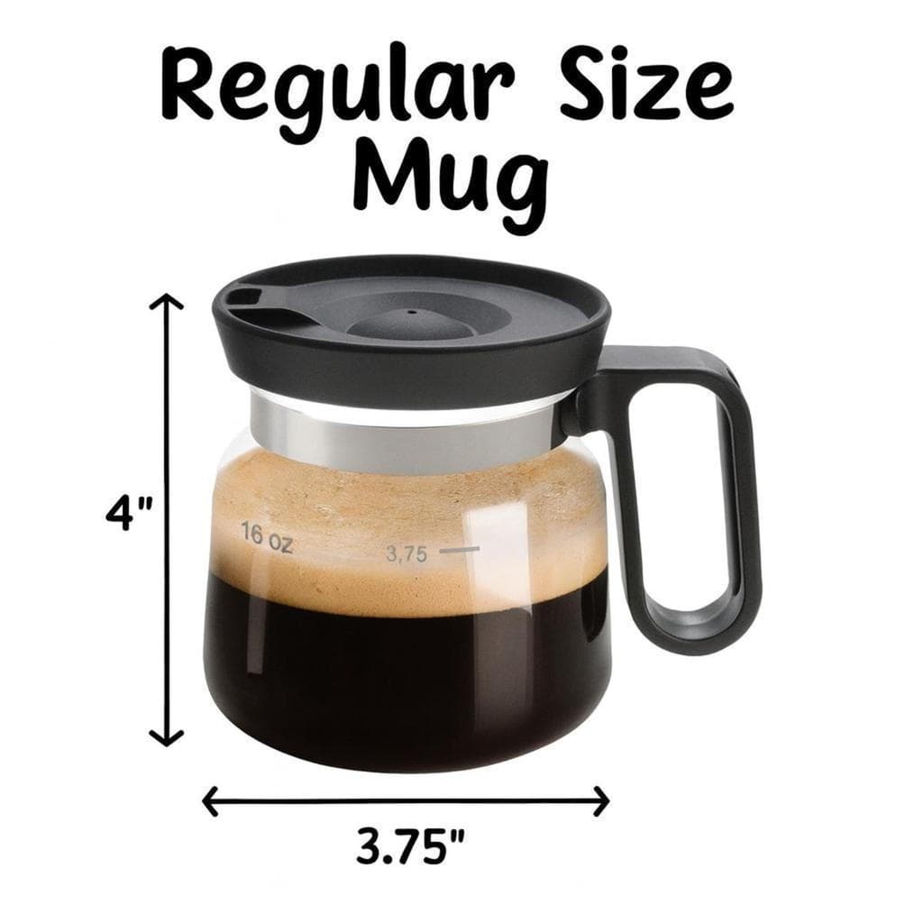 Cafeteira Compacta de Vidro de 4 Polegadas com Bico e Tampa |        Um presente divertido para amantes de café |