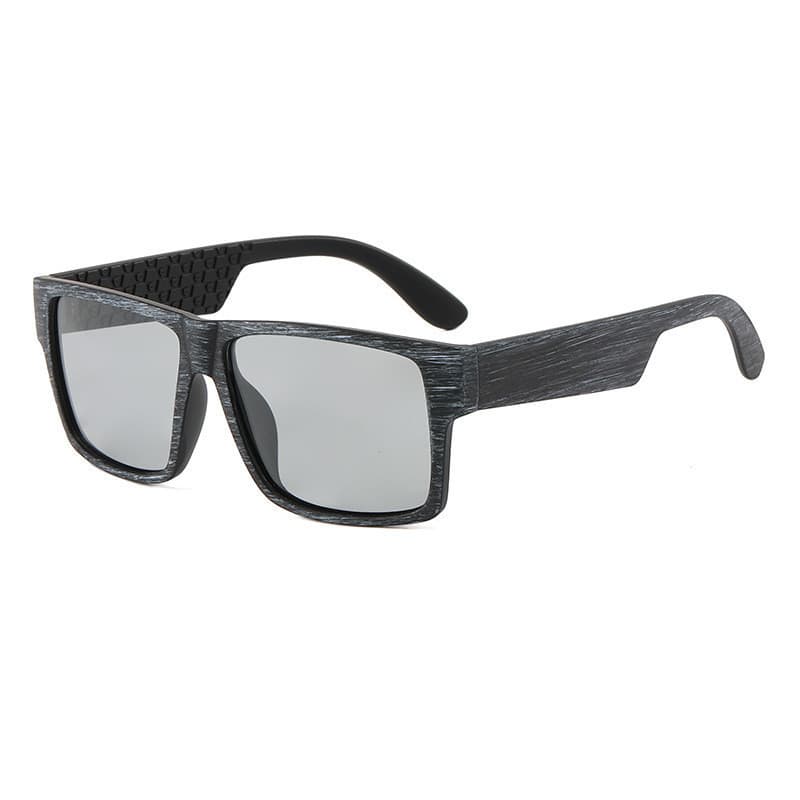 Novos Óculos de Sol Polarizados Masculinos, Óculos de Sol da Moda, Armação de Madeira Colorida Escovada, Óculos Anti-Ult
