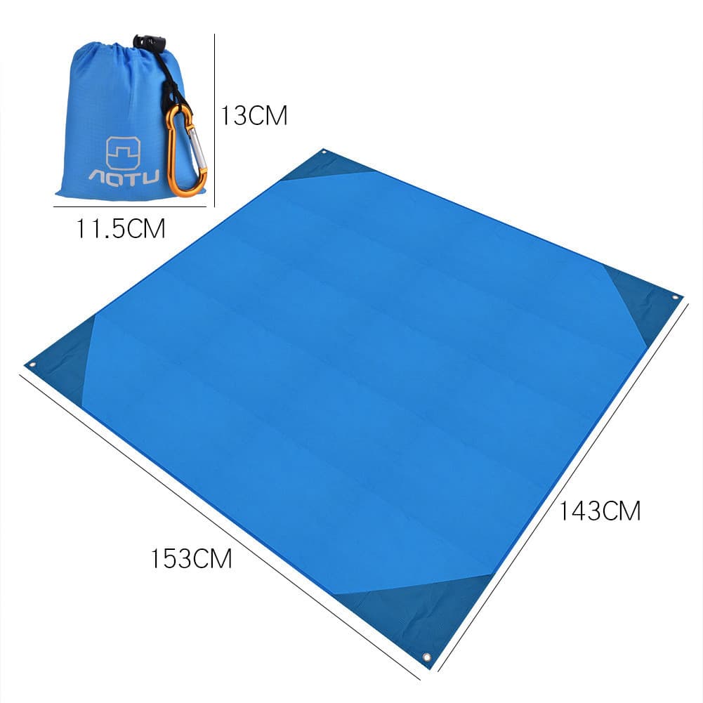 Tapete de piquenique ultra-fino bolso à prova de umidade tapete de praia impermeável à prova de areia ultra-leve dobráve