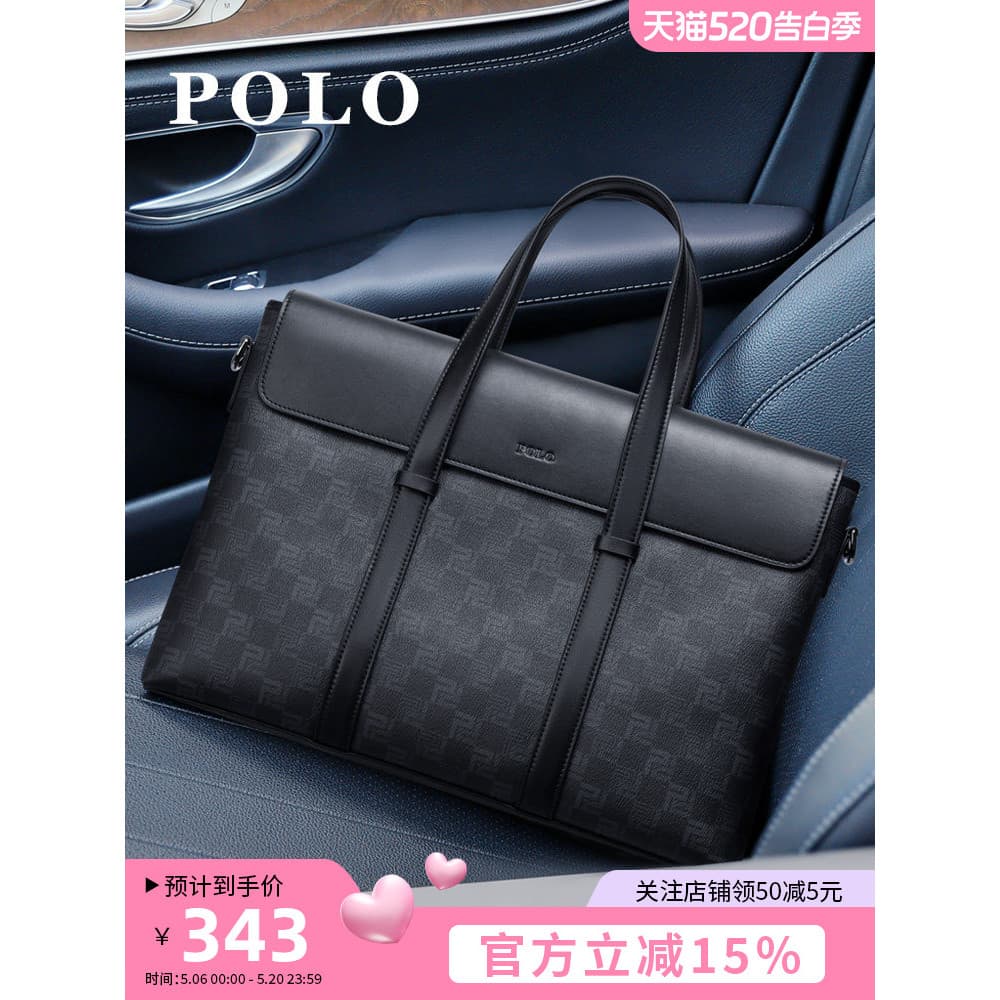 Polo masculino maleta de viagem de negócios Commuter bolsa moda masculina de um ombro saco do mensageiro grande capacida