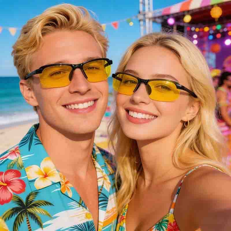 Óculos de sol de visão noturna masculino Anti-ultravioleta óculos de sol feminino dia e noite motorista de pesca dirigin
