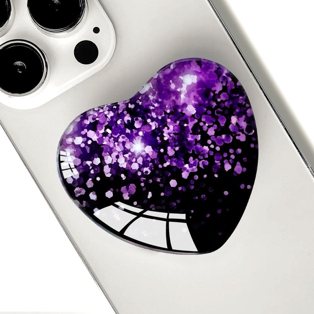 Suporte Expansível para Celular em Forma de Coração, Suporte de Vidro para Smartphones, Suporte Dobrável para Celular (P