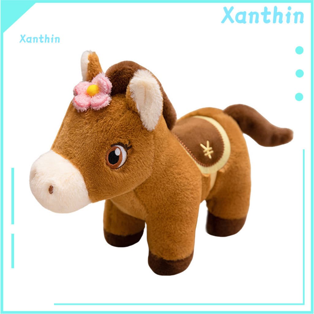 Horse Doll for Year of the Traditional Chinese New Gift 2026 Plush Toy – Lucky Colorful Mascot Good Luck Desktop for H