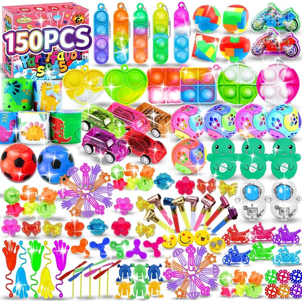 BicMan 150 Peças de Lembrancinhas para Crianças, Brinquedos Anti-stress em Pacote Grande, Enchimentos para Sacolas de Su