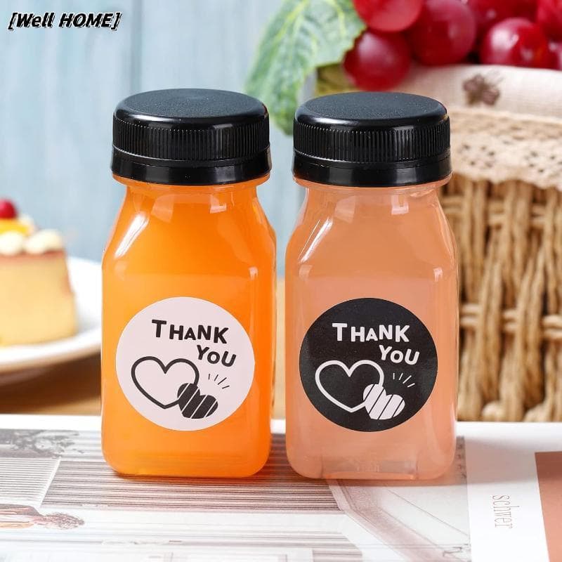 [Bem HOME] Recipiente De Bebida 4 Unidades De Garrafas De Suco 120ml Vazio Transparente Café Milktea Garrafa De Plástico