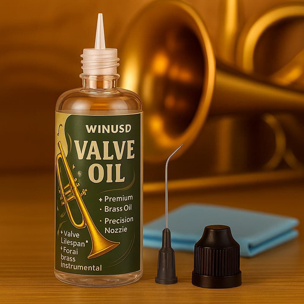 Óleo para Válvulas de Latão 2oz para Trompete, Trombone, Trompa Francesa, Tuba, Cornete, Eufônio, Saxofone, Acessórios p
