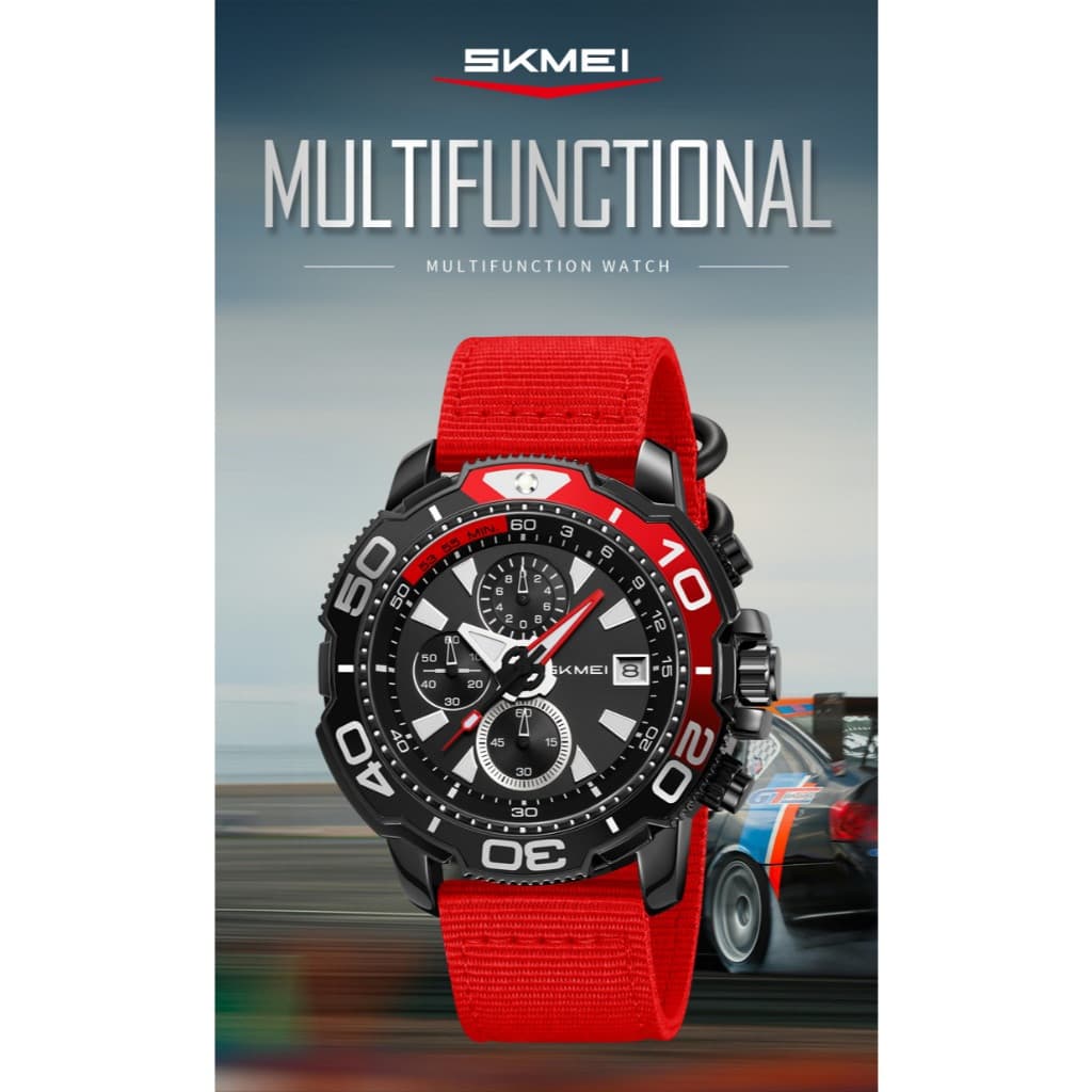 Relógio de Quartzo Masculino SKMEI 9381, Design Esportivo e Moderno com Cores Contrastantes, Presente NJ55