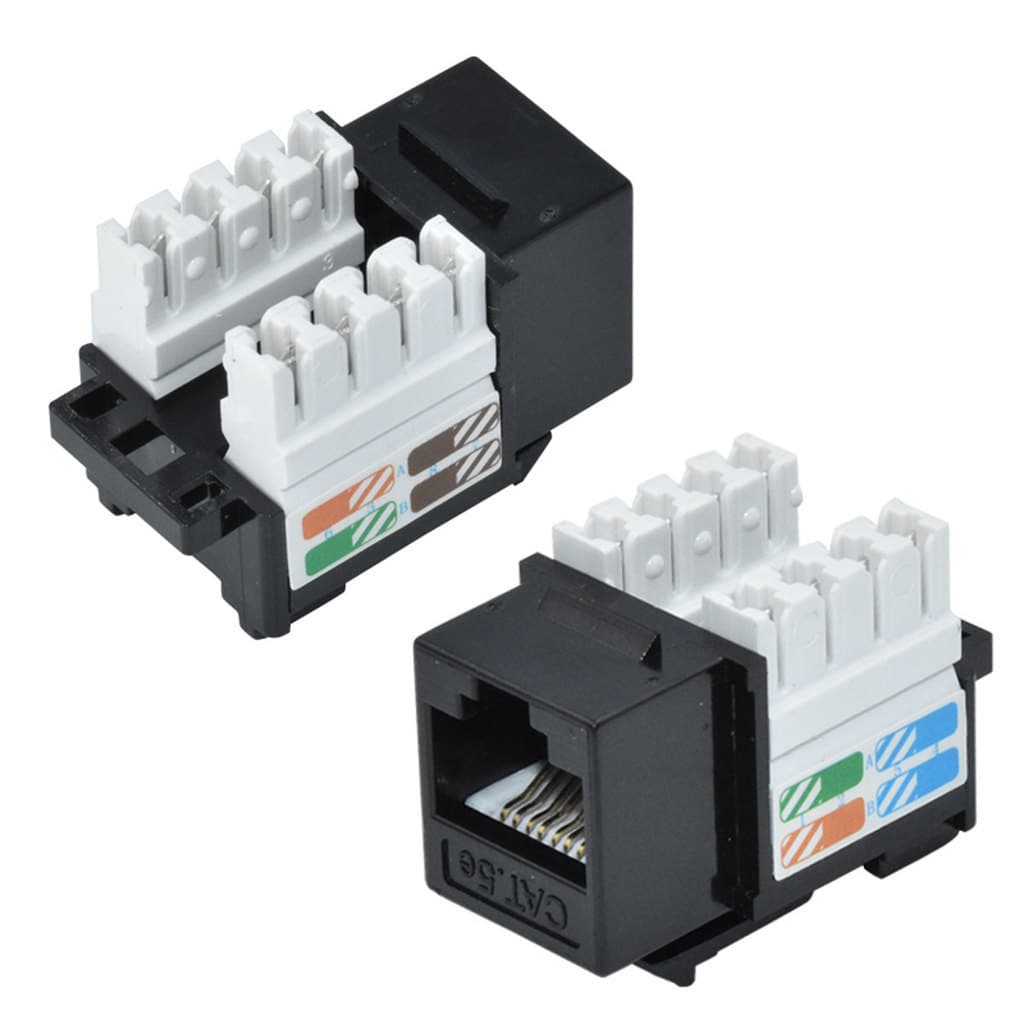 Keystone Conector Rj45 Femea Cat5 Preto