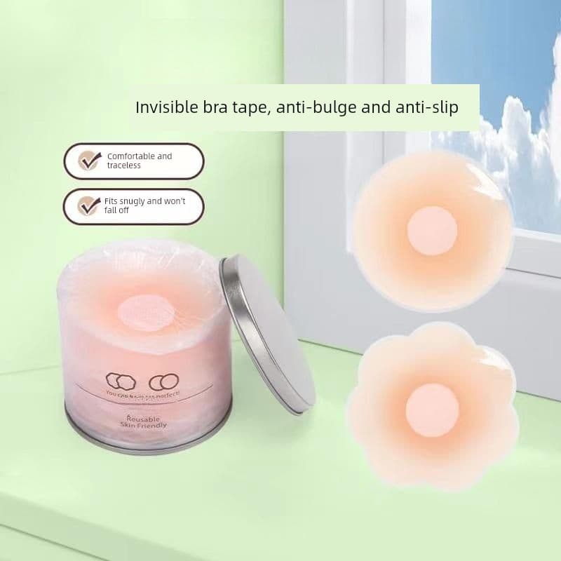 Adesivos de mamilo invisíveis anti-colisão adesivos de peito de verão vestido de casamento feminino reunindo seios grand
