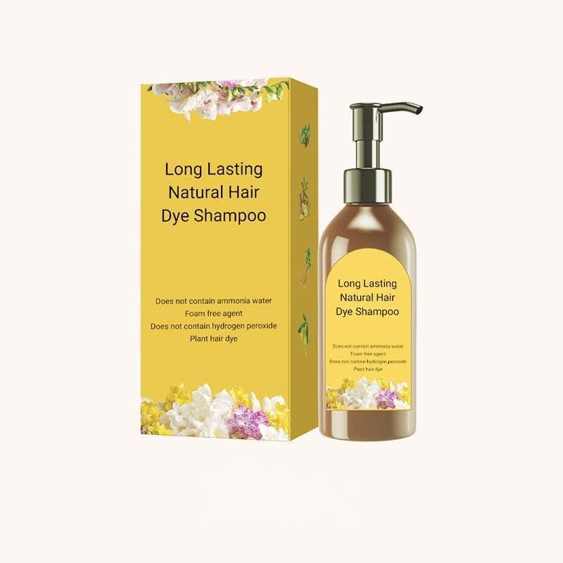 Shampoo Tintura Capilar Natural de Longa Duração, Shampoo Tintura Preta para Cobertura de Cabelos Brancos, Aplicação Fác