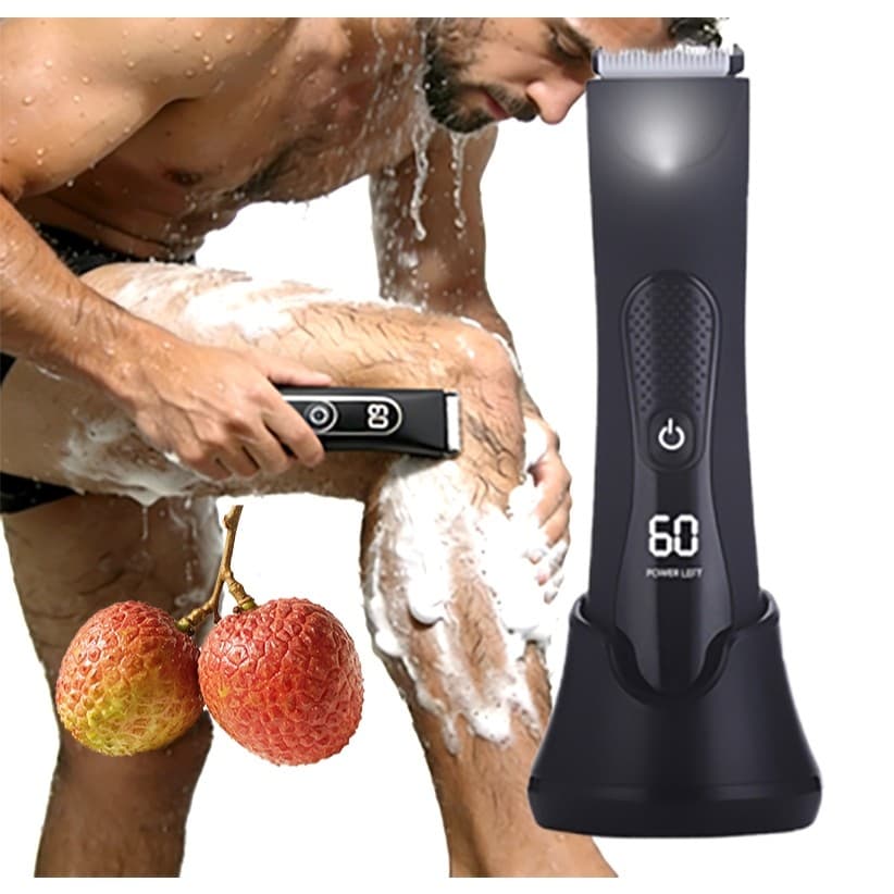 Barbeador Elétrico Masculino Corporal à Prova d’Água para Axilas e Região Íntima