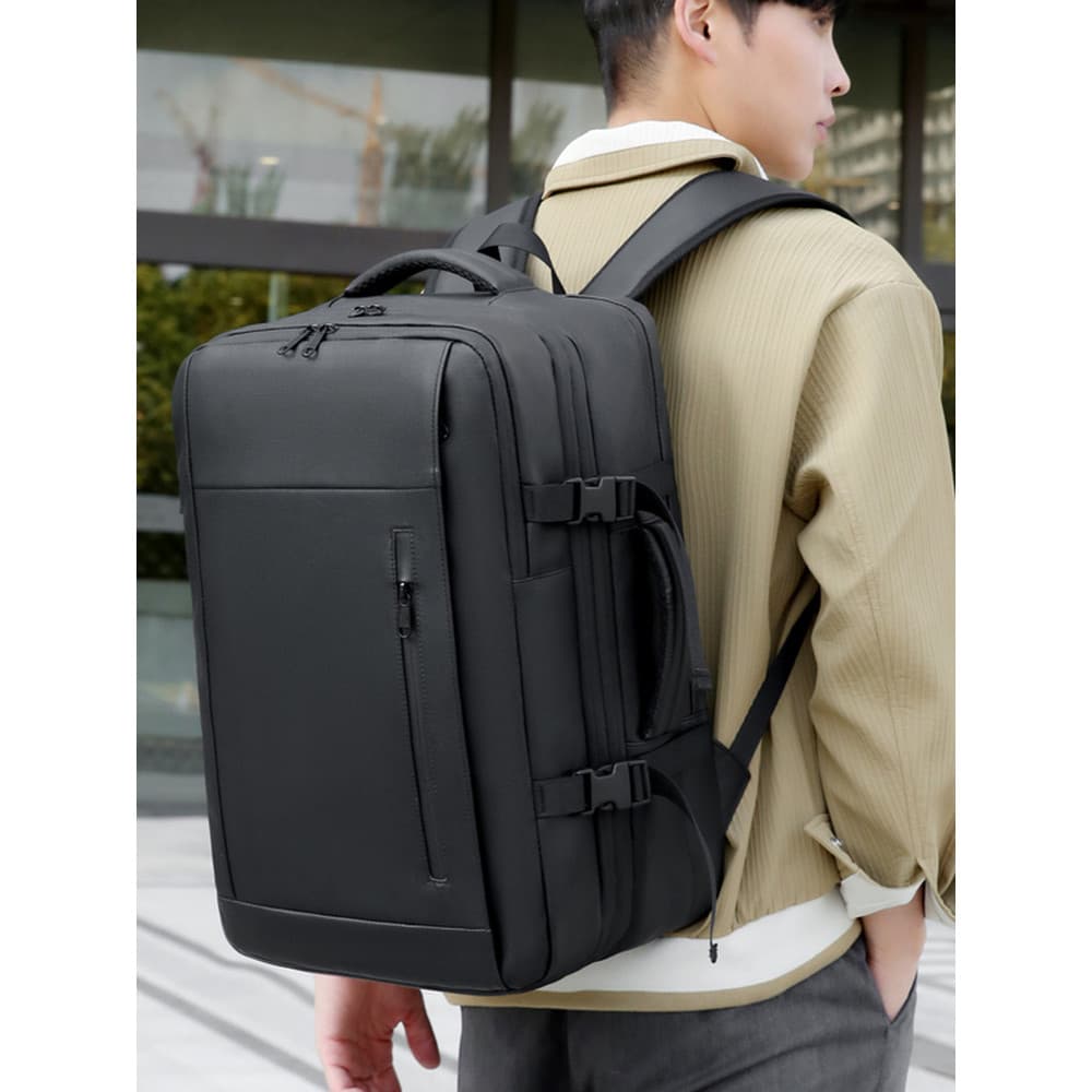 Commuter mochila de negócios das mulheres dos homens grande capacidade à prova dwaterproof água viagem portátil extensão