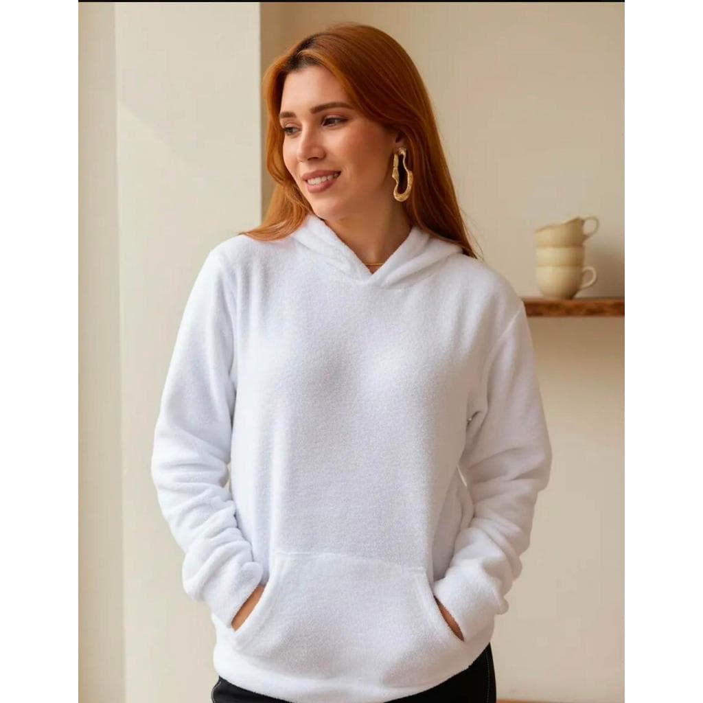 Blusa de Frio Peluciada com Capuz quentinha