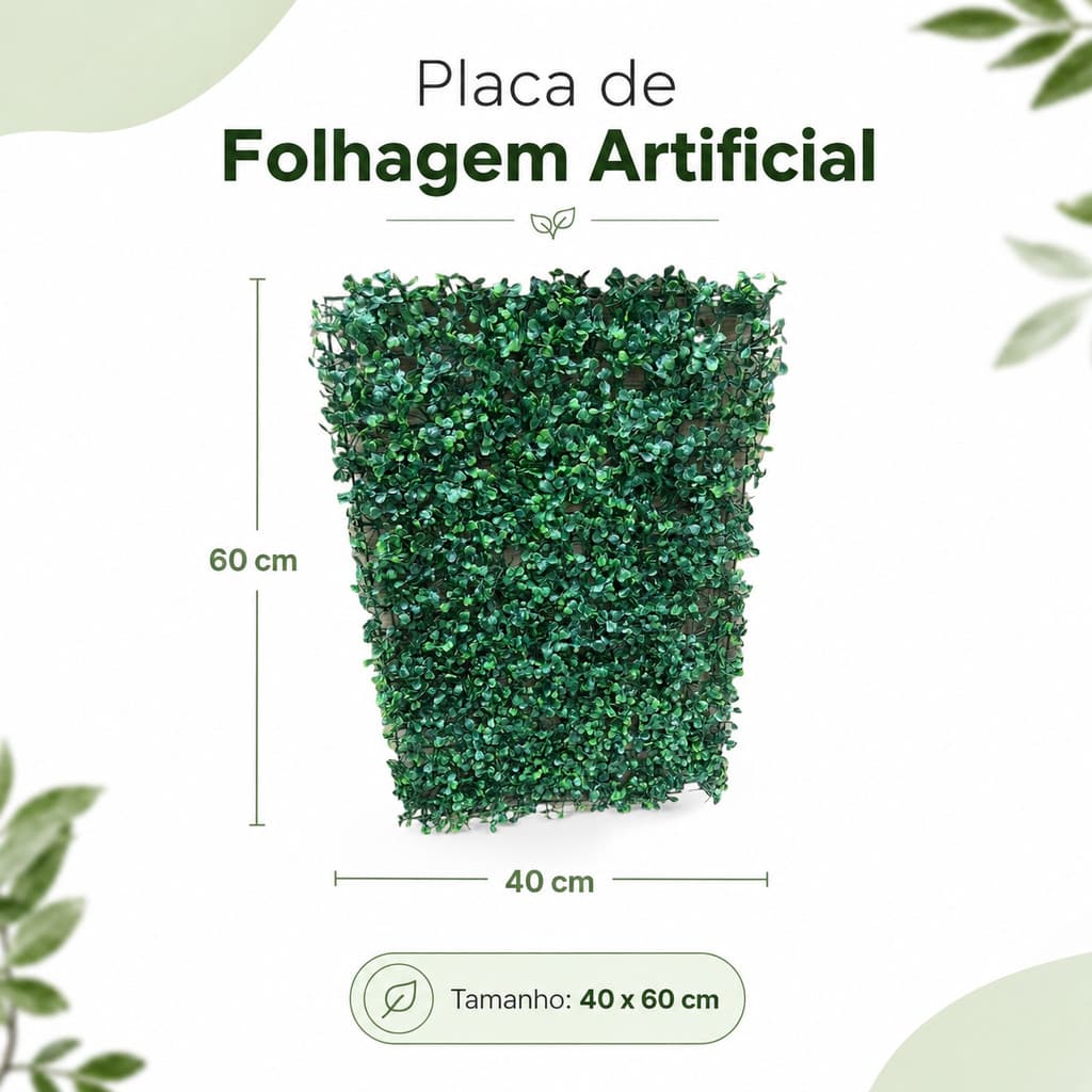 Placa de Grama Artificial 40x60cm