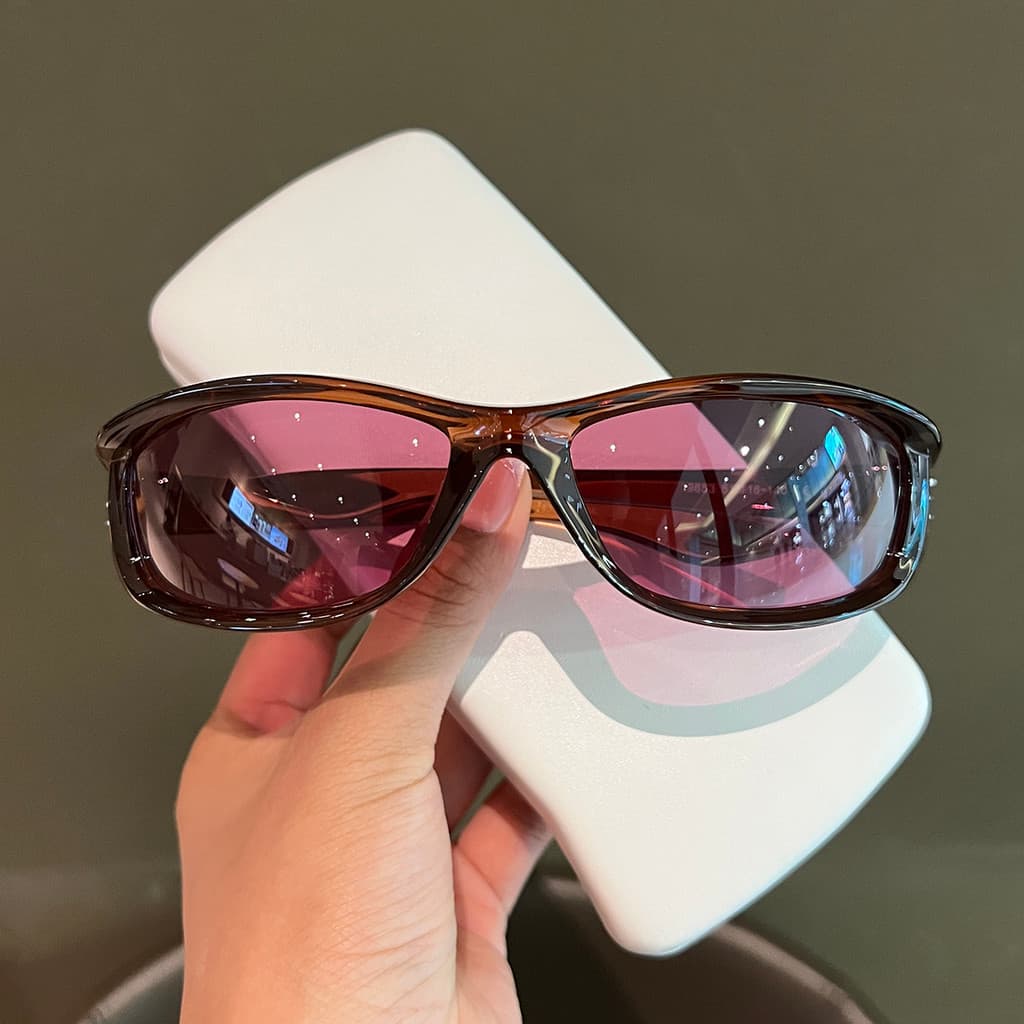 Americano doce legal High-End equitação guarda-sol óculos de sol Y2K quente menina Retro futuro óculos de sol das mulher