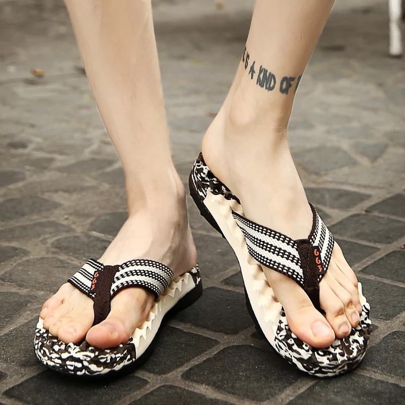 Para Homens Verão Flip Flops Chinelos Sapatos Casa Flop Masculino