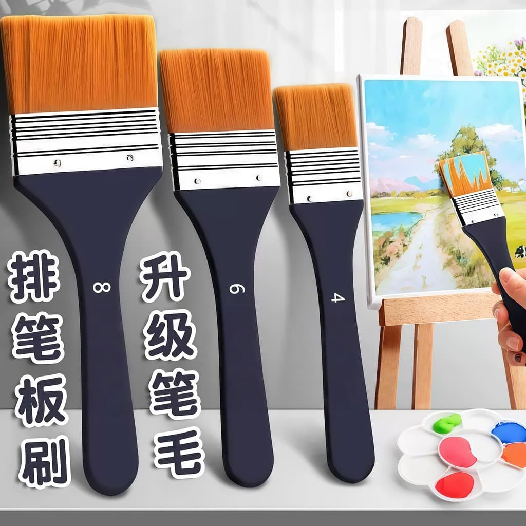 Pincel de pintura a óleo placa pincel acrílico guache aquarela pintura linha caneta iniciante pincel pintura arte estuda