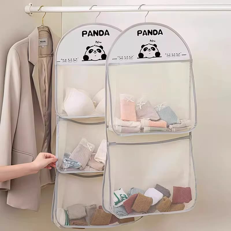 Meias de armazenamento meias saco de armazenamento dormitório guarda-roupa pendurado roupas íntimas pendurado saco Net b