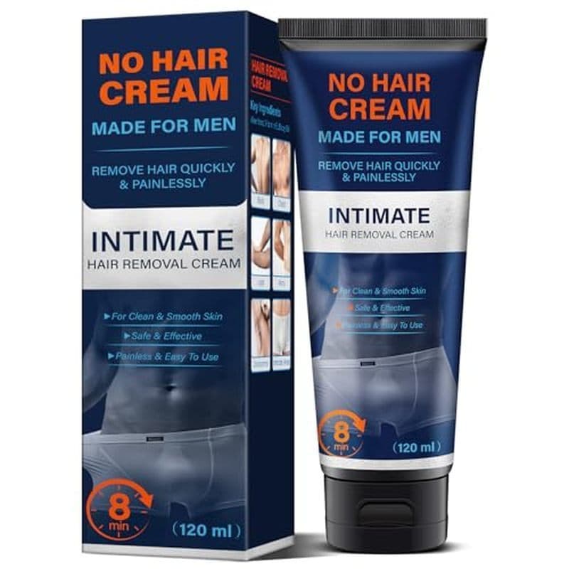 Creme Depilatório Íntimo/Privado Para Homens , Masculino Indolor , Impecável E Calmante Cabelos Masculinos Indesejados N