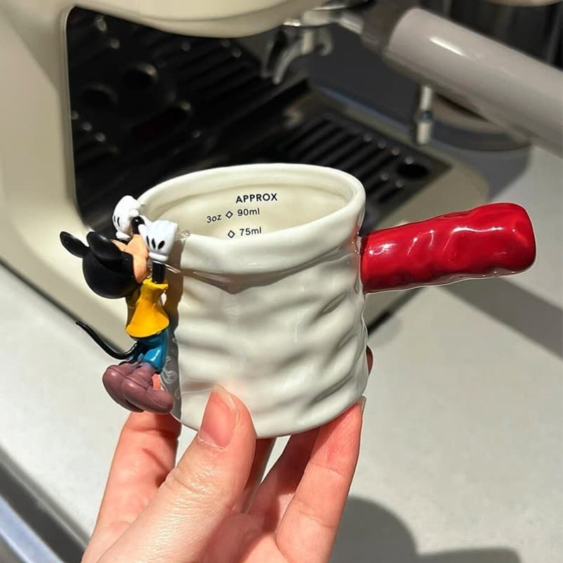 Xícara de leite pequena de café de alta qualidade com escala Xícara de café Cerâmica Leite pode Copo de extração de café