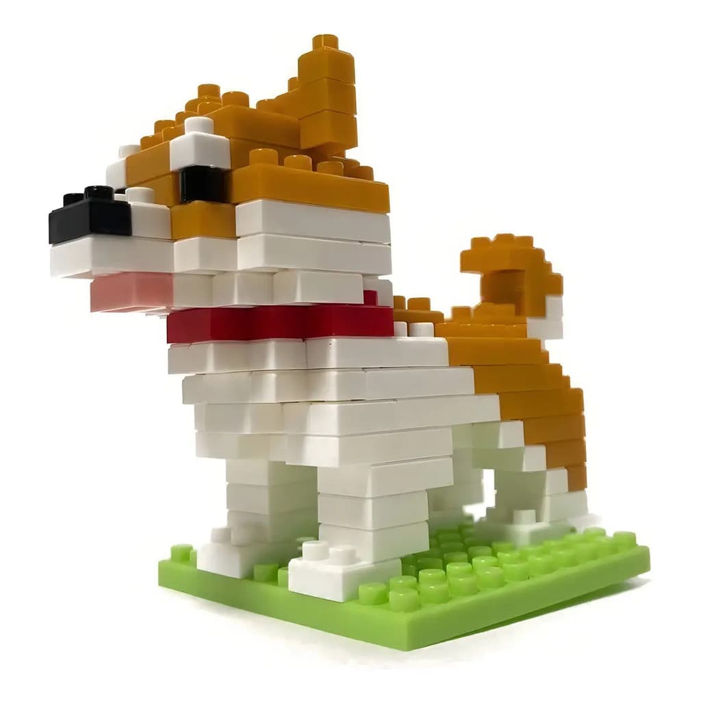 Mini Blocos De Montar Petit Block - Cachorrinho Shiba Inu