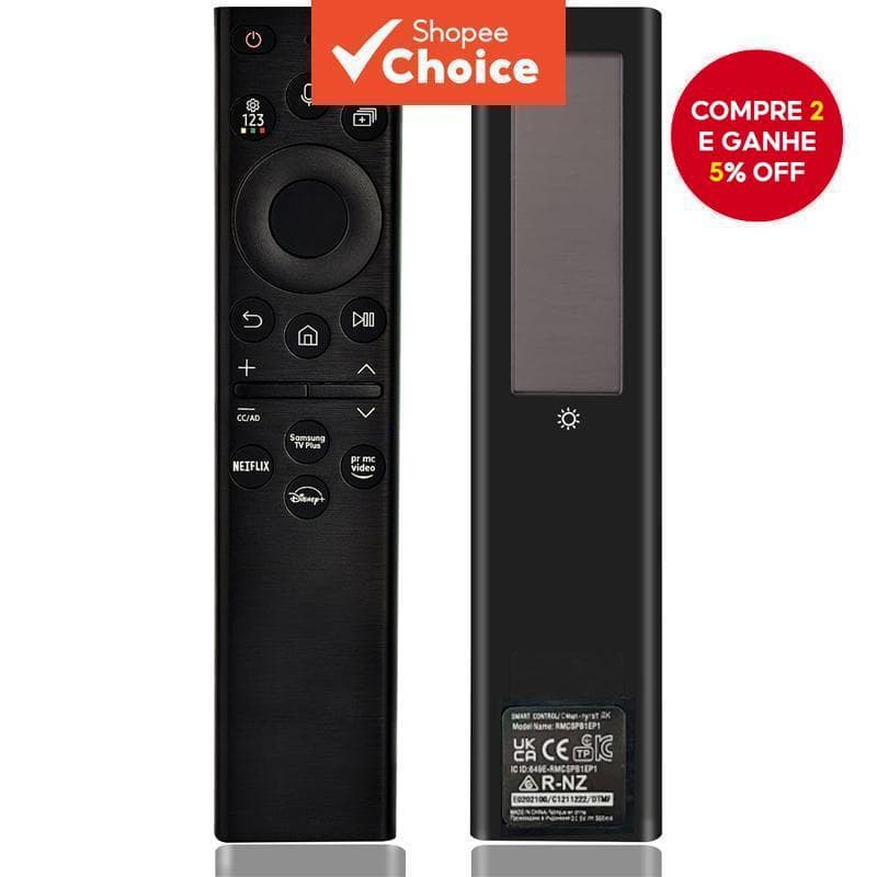 Controle Remoto De Voz Para SAMSUNG Smart TV Interruptor De Bluetooth Movido A Energia Solar