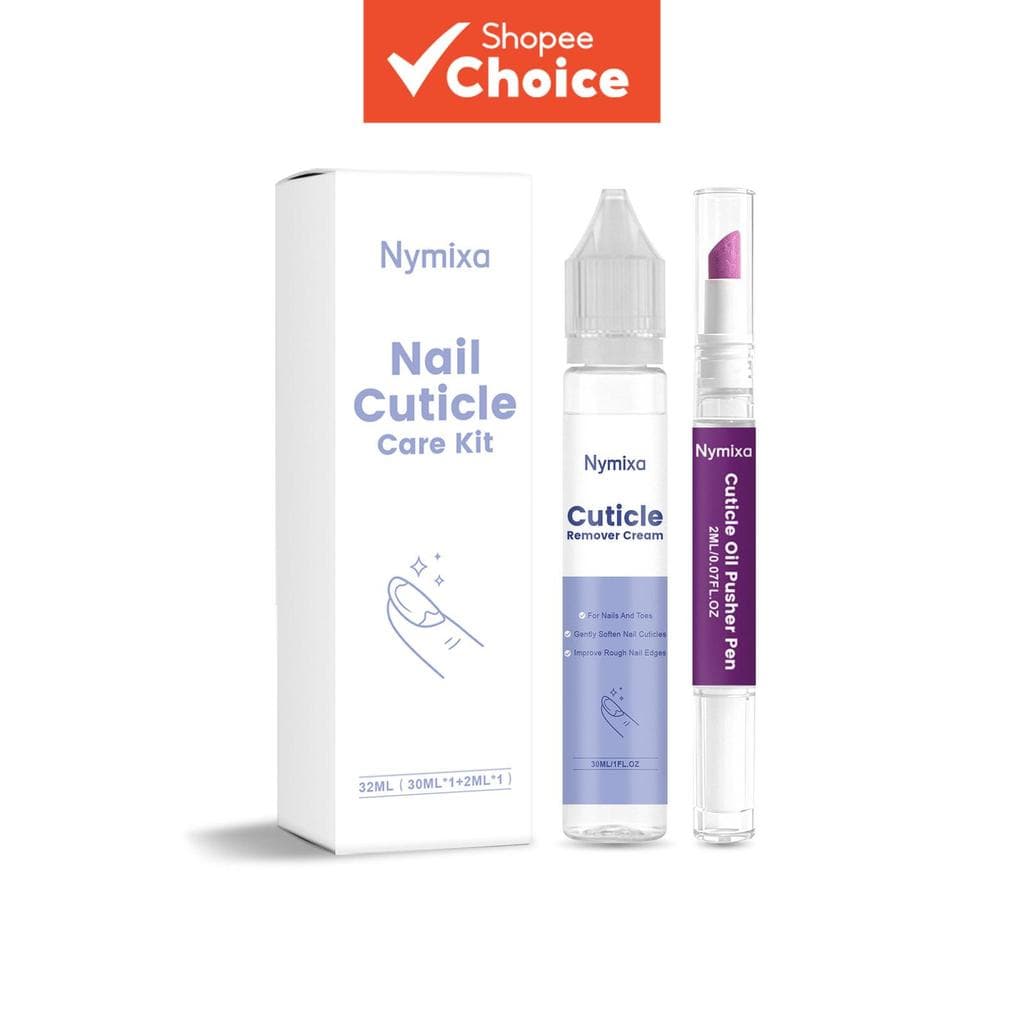 Conjunto removedor de cutícula com óleo suavizante e empurradores para unhas das mãos e dos pés, removedores nutritivos