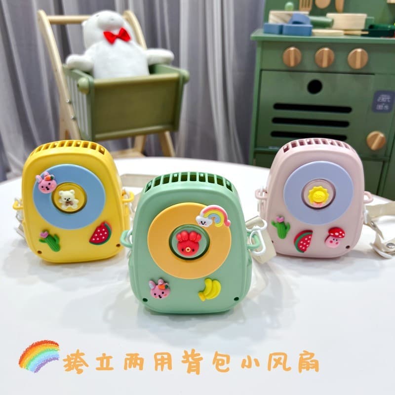 Crianças bonito animal de estimação DIY bolsa de ombro pequeno ventilador | Carregamento USB de três velocidades vento v