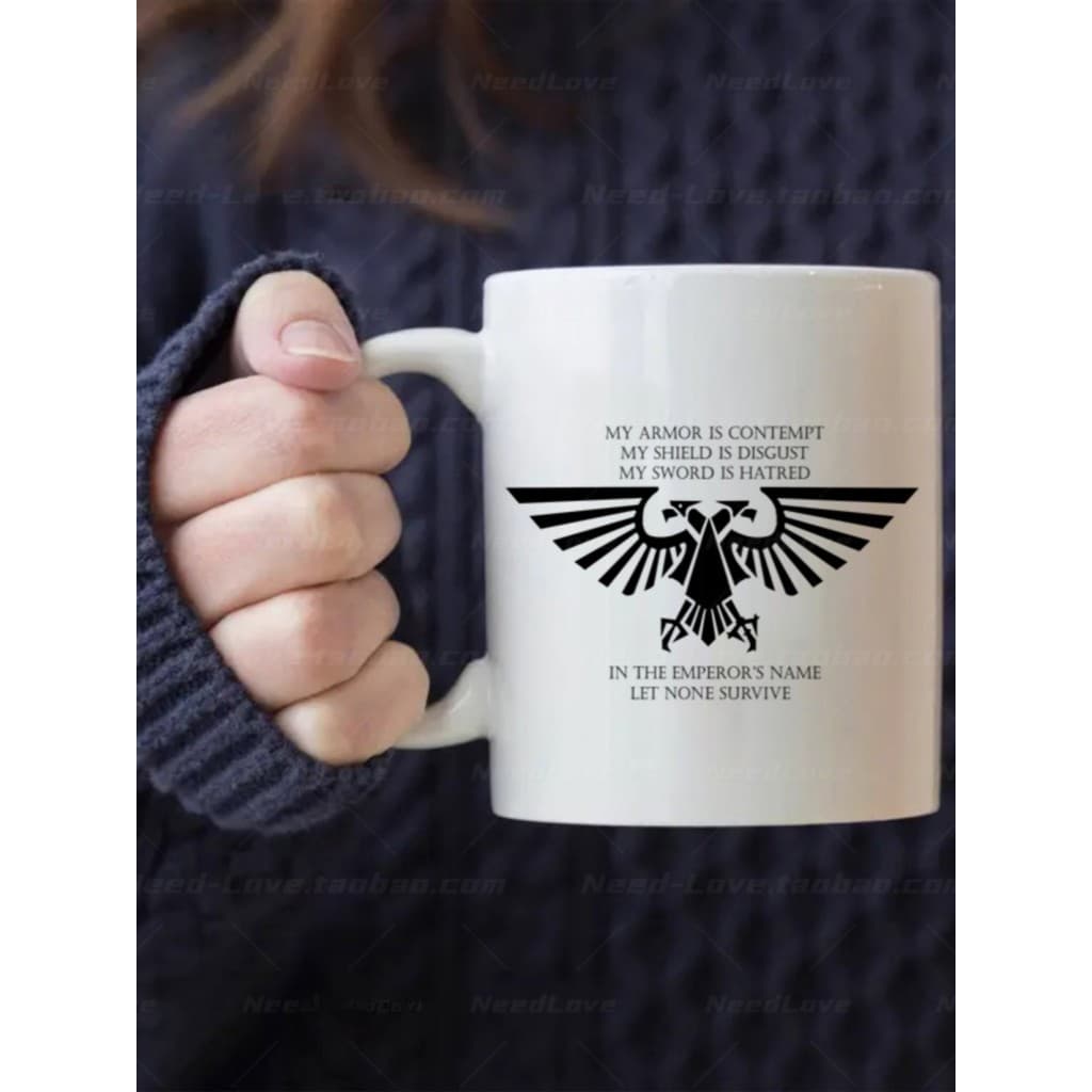 Warhammer 40K mercadoria império dupla cabeça águia imperador Skyhawk caneca copo de água cabeça grande soldado escritór
