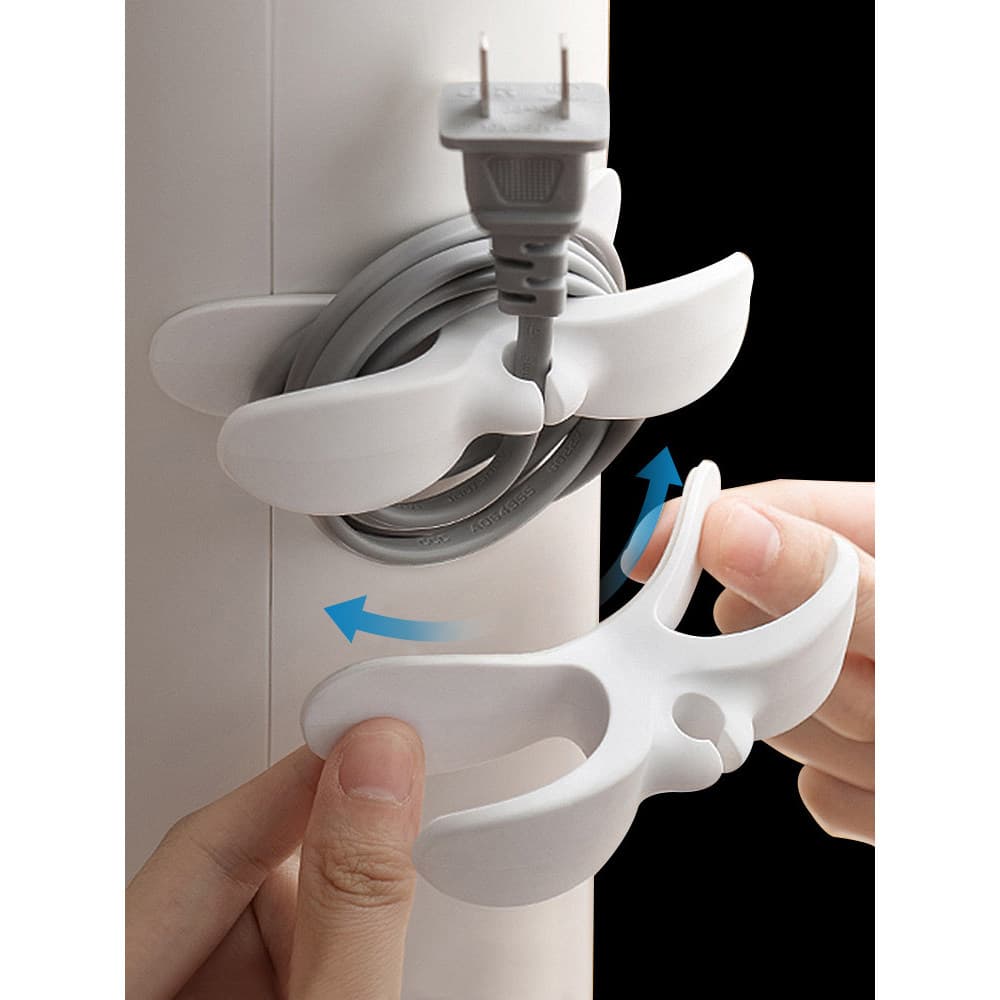 Enrolador elétrico japonês, plugue de cozinha, armazenamento, cabo de alimentação arrumado, suporte de Silicone, clipe d
