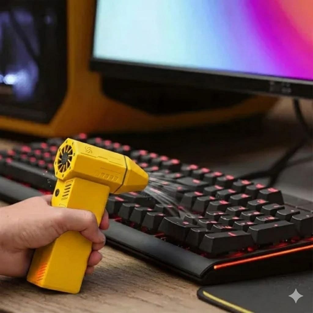 Mini Soprador Elétrico Portátil Sem Fio Limpeza De Carro Computador Teclado Recarregável Tipo C