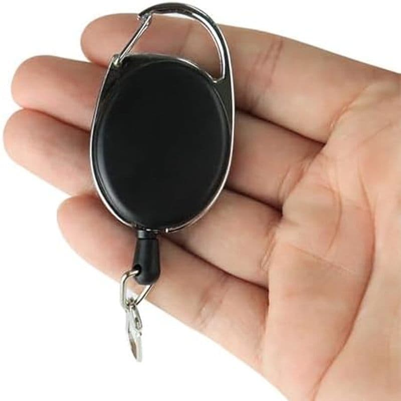 Chaveiro Retrátil Haofy Com Gancho De Liga De Zinco ABS Para Viagens De Deslocamento Na Academia-Antirroubo Cordão Elást
