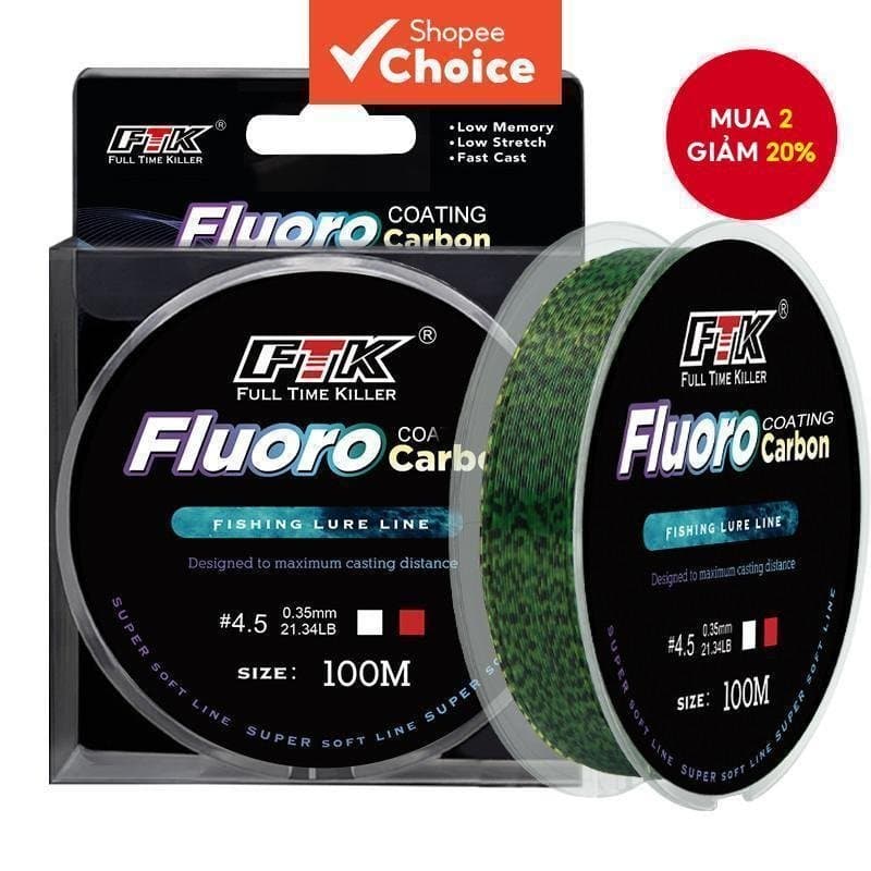 Linha de Pesca Fluorocarbono 100M - Linha Afundante Camo para Carpas 4.1-34.3LB, Linha de Pesca de Fibra de Carbono Azul
