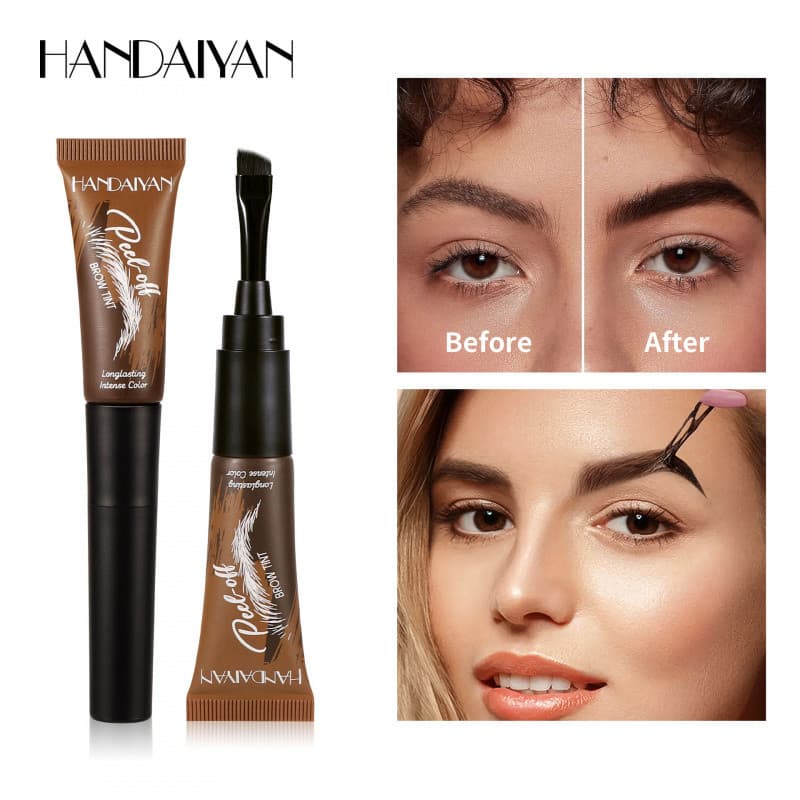 HANDAIYAN Tear-Off Dye Sobrancelha Creme Estilo À Prova D 'Água Não Desbotamento 5 com Cabeça de Escova