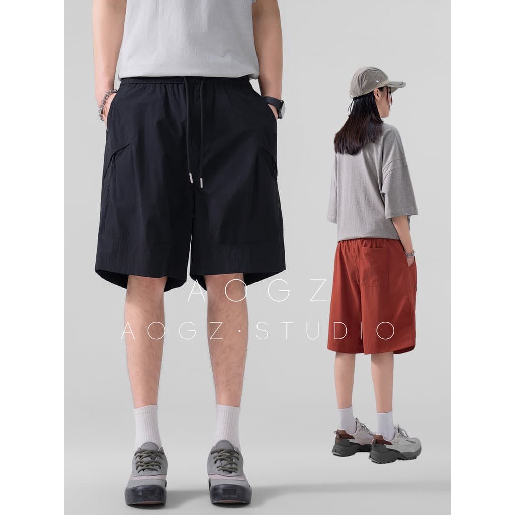 AOGZ luz luxo legal macacão Shorts das mulheres dos homens verão solto Casual estilo montanha ao ar livre calças de cinc