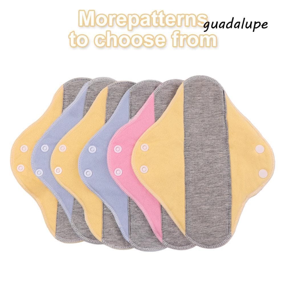 GUADALUPE 6 Unidades De Almofadas De Pano Menstrual , Guardanapo Sanitário Lavável De Grafeno , Forro De Calcinha Macio