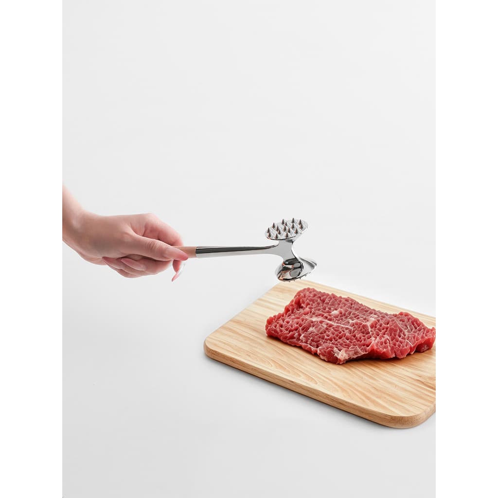 Martelo de carne de liga de zinco, batedor de carne doméstico, bife frito, martelo de carne solto, batedor de carne de c