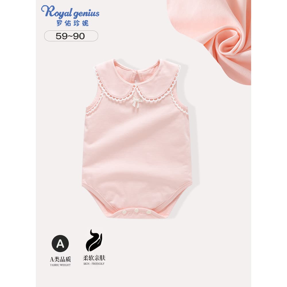 Luoyou Jenny Macacão de bebê verão estilo fino macacão de mês inteiro macacão triangular roupas de passeio