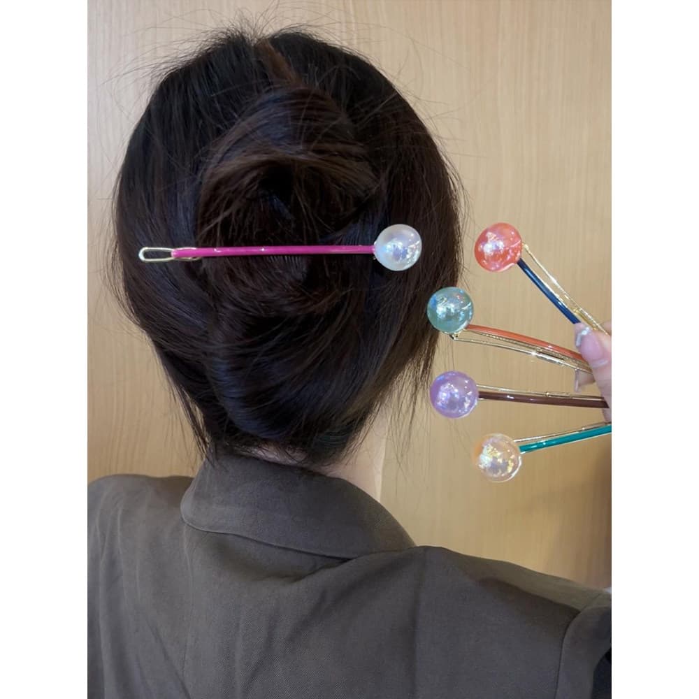 Doce cor temperamento grampo de cabelo feminino cabeça traseira sapo fivela clipe plano cocar elegante placa captura de