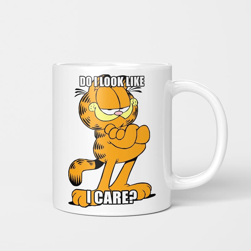 Garfield do Eu Parho Me Importo Caneca Criativa De Desenho Animado Copo De Água Para Estudantes Cerâmica