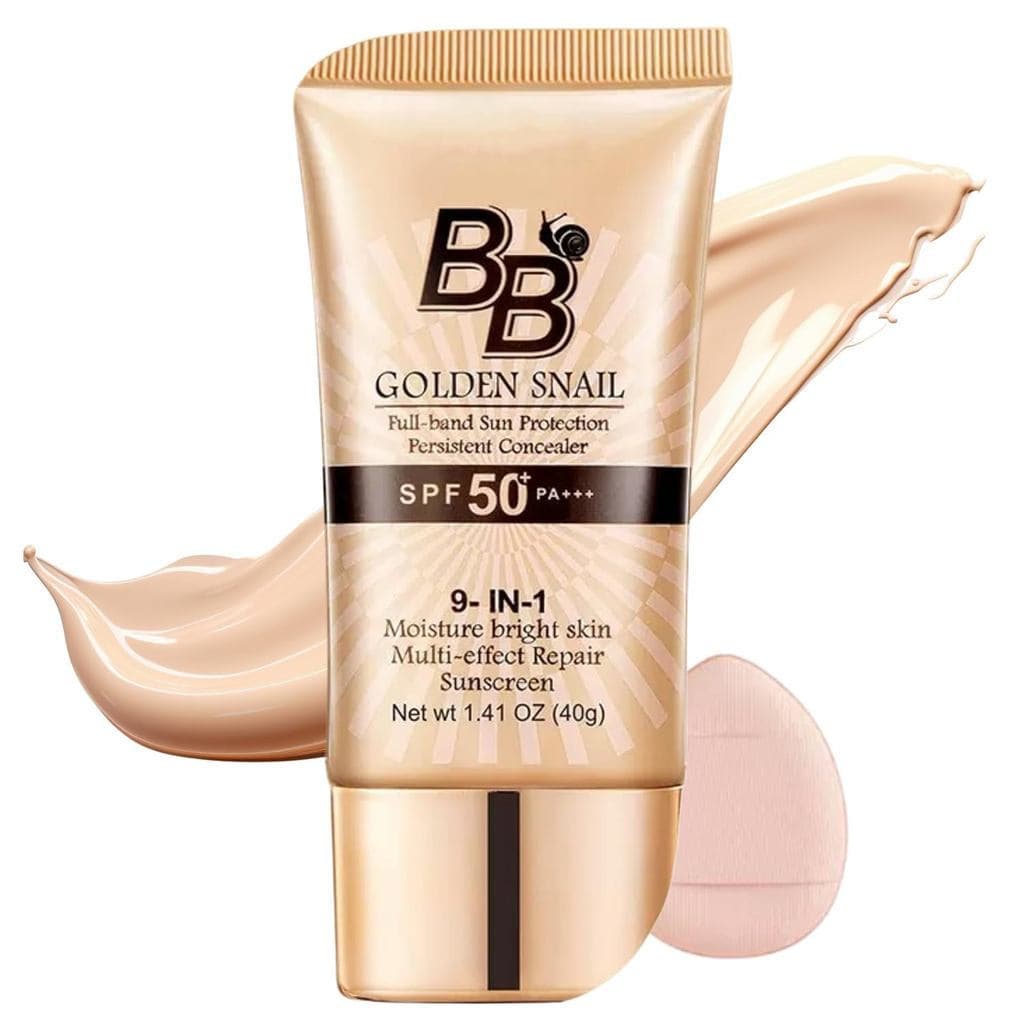 O creme hidratante corretor de cor BB contém protetor solar SPF50 e possui uma função de corretivo nove em um, tornando-