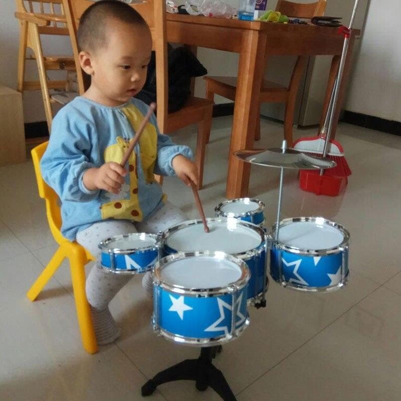 Rack de brinquedos para crianças, tamanho grande, tambor para iniciantes, batida, bebê, criança, Jazz, guitarra Musical,