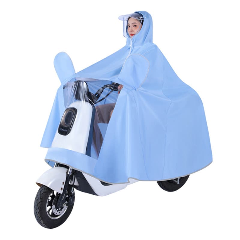 Capa de chuva para veículo elétrico, corpo inteiro, longa, espessada, bateria estendida, carro, à prova de chuva, piloto