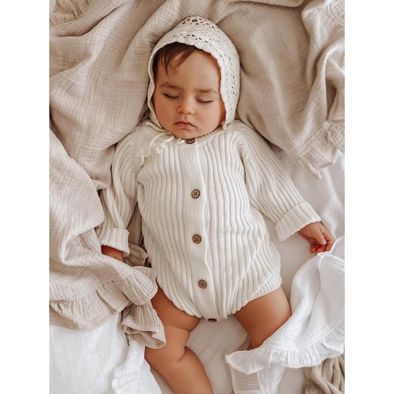 Estilo nórdico bebê outono roupas de malha camisola Bodysuit inverno Bottoming triângulo macacão masculino feminino bebê
