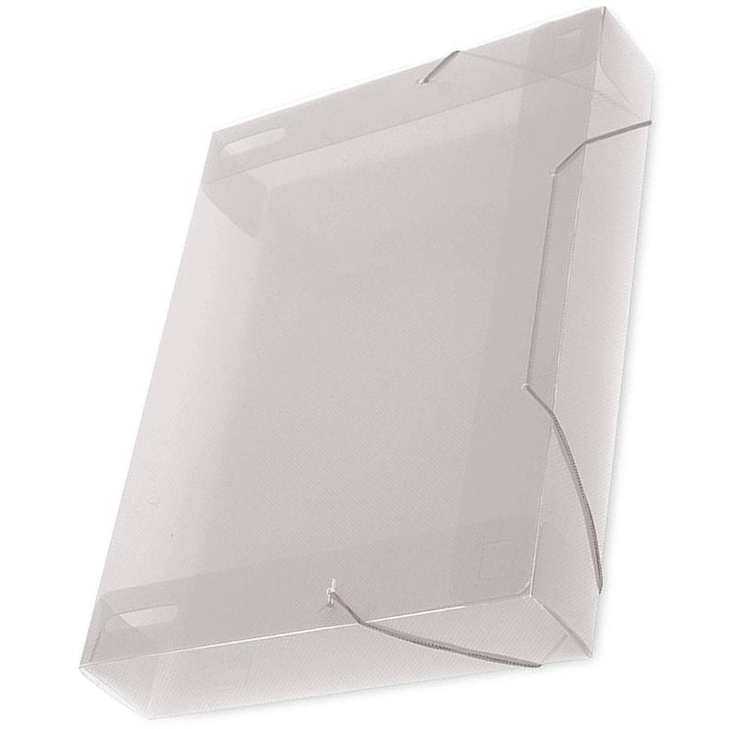 Pasta Escolar 55mm Cristal 335x245x55mm Aba com Elástico Soft PP para Documentos e Papéis Polibras